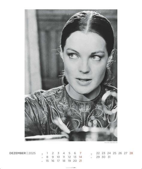 De Romy Schneider à Sarah Biasini Romy Schneider Calendrier 2025