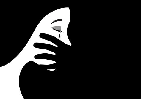 Hand Covering Womans Mouth 6457066 Vector Art At Vecteezy