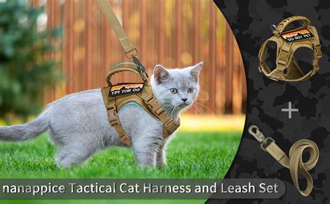 Pet Supplies Nanappice Tactical Cat Harness And Leash For Walking