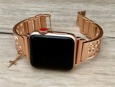 Rose Gold Apple Watch Band 38mm 40mm 42mm 44mm Women Slim Etsy