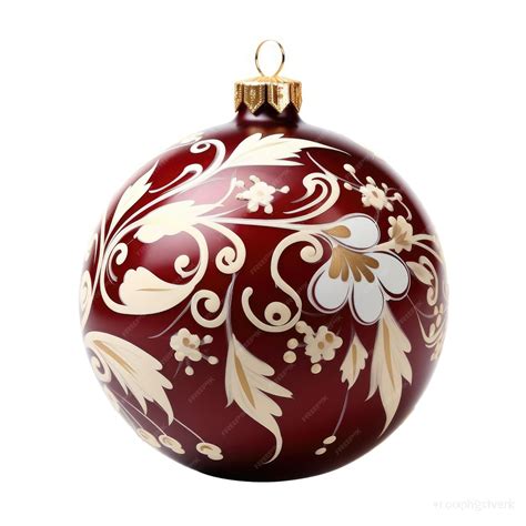 Premium Ai Image A Red And Gold Christmas Ornament On A White