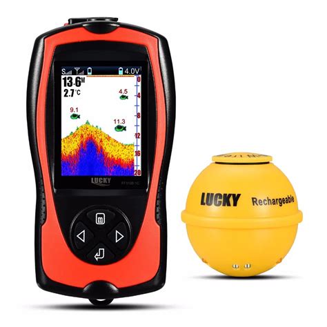 Lucky FF1108 1CWLA recarregável sem fio sonar para pesca 45m