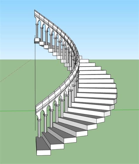 How To Curve A Staircase To A Specific Radius Page 2 SketchUp