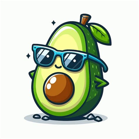 Personaje Gracioso De Aguacate Vector Premium Generado Con Ia