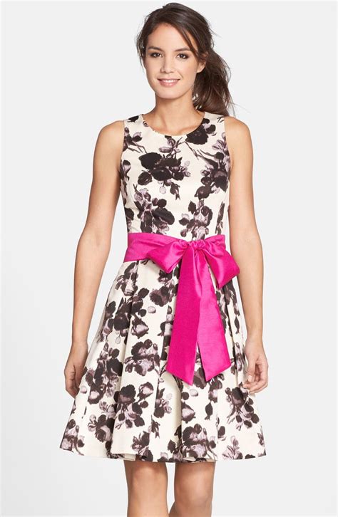 Eliza J Floral Print Fit And Flare Dress Nordstrom