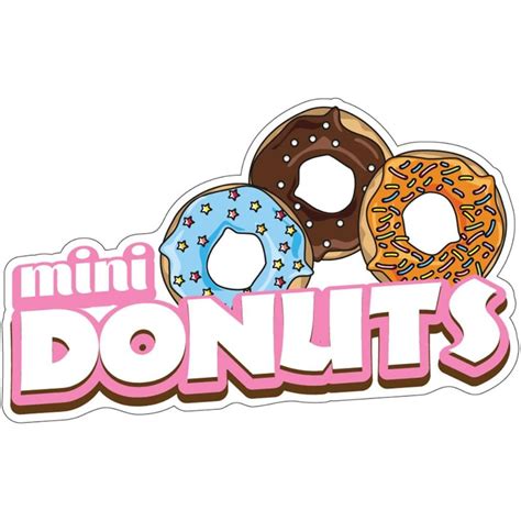 Signmission D Dc 12 Mini Donuts19 12 In Mini Donuts Decal Concession