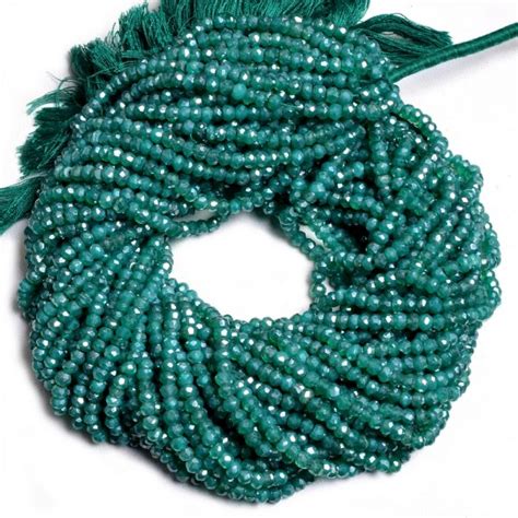 Mystic Green Quartz Faceted Rondelle Beads Buy Online Shyama Gems