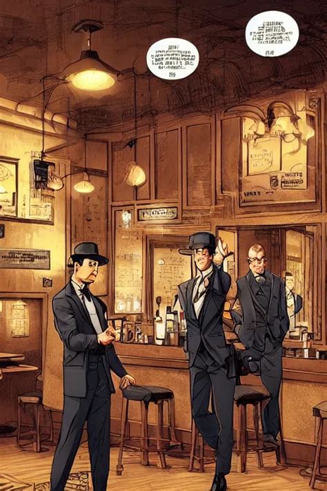 Handsome Hard Boiled Detective Enters A Bar Everyone Stable