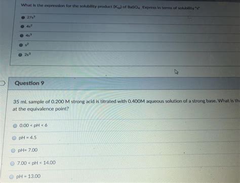 Solved Given The Following Salts And Their Ksp Determine