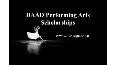 Performing Arts Scholarships DAAD in Germany- Fastepo