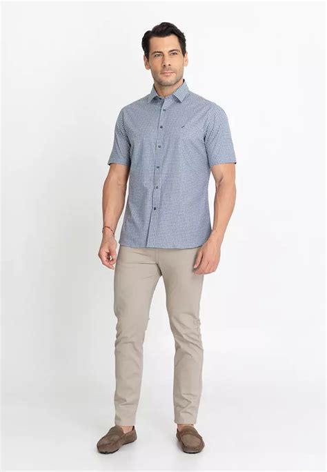 Buy Daniel Hechter Cotton Check Short Sleeves Dress Shirt 2023 Online