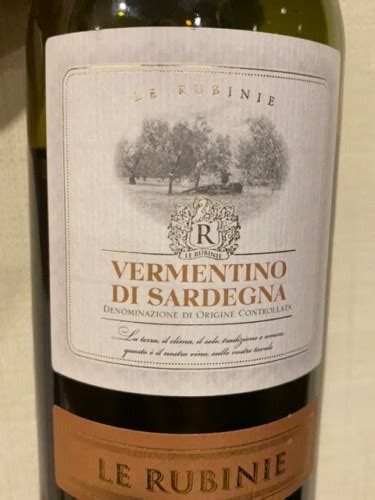 Le Rubinie Vermentino Di Sardegna Vivino Us