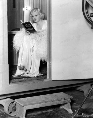 8x10 Print Jean Harlow On The Set Of Dinner At Eight Candid Mgm 1933