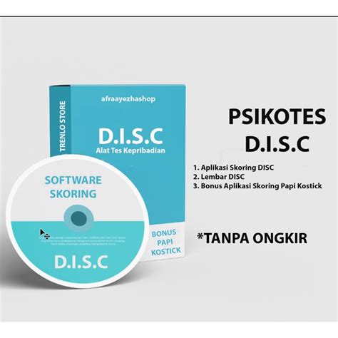 Jual Software Psikotes Disc Skoring Alat Tes Kepribadian Disc Indonesia