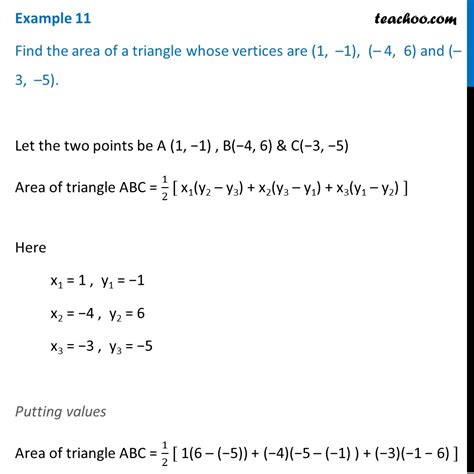 Question 1 Find Area Of Triangle 1 1 4 6 3 5