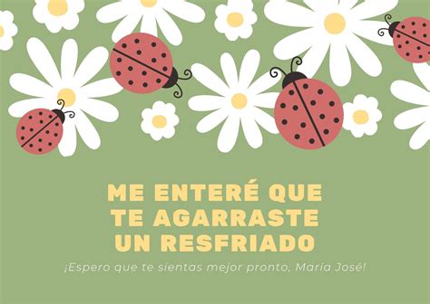 Explorá Nuestras Plantillas De Tarjetas De Que Te Mejores Pronto Canva