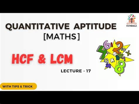 Quantitative Aptitude Hcf Lcm Lecture Youtube