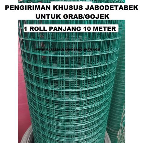 Jual Kawat Loket PVC Hijau Tinggi 1 Inch X 10 Meter Kawat Ayak Pagar