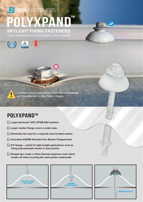 Polycarbonate Roofing Screw Vulcan POLY FAST Fasteners 46 OFF