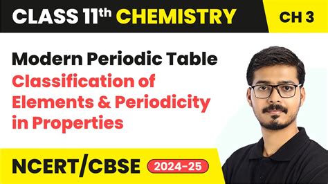 Modern Periodic Table Class Chemistry Chapter Cbse