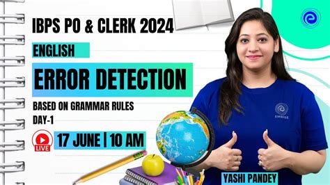 IBPS PO CLERK 2024 ERROR DETECTION BASED ON GRAMMAR RULES DAY 1