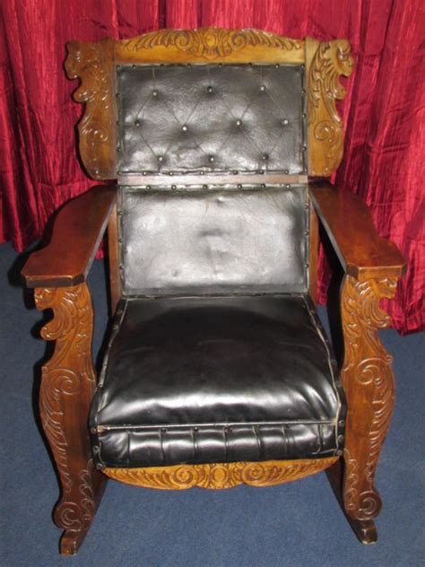 Lot Detail Handsome And Unique Antique Mahogany Rocking Chair With