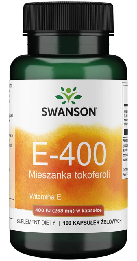 Swanson Witamina E Ju Kap Mix Tokoferol Visanto Jerzy Zi Ba