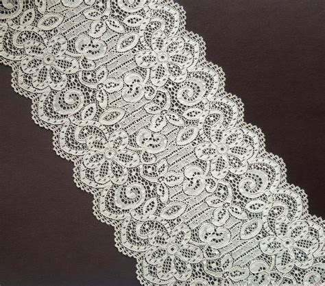Beige Stretch Lace Trim Corded Wide Floral Elastic Lingerie Etsy