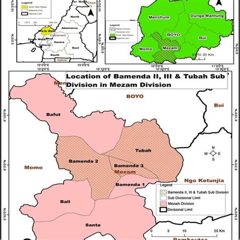 Map Of The Mezam Division In The Northwest Region Of Cameroon Source