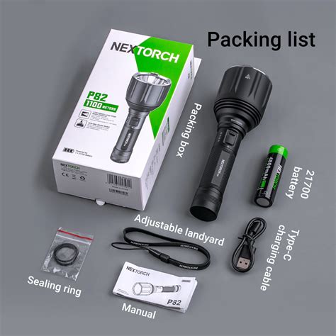 1100 Meter 1200 Lumen Hunting Torch Linternas Nextorch P82 Super Long