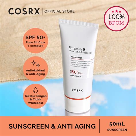 Jual COSRX Vitamin E Vitalizing Sunscreen Size 50 Ml Shopee Indonesia