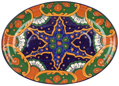 Large Oval Talavera Serving Platter Mexican Dinnerware