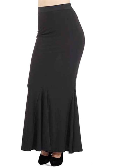 Black Mermaid Maxi Skirt Modli