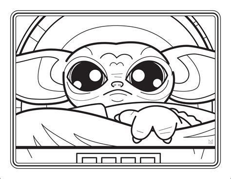 43+ Cute Baby Yoda Printable Coloring Pages Pictures - Mencari Mainan