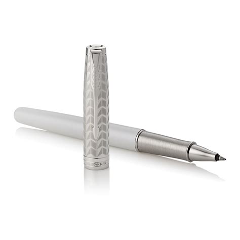 Parker Sonnet Rollerball Pen Metal Pearl Lacquer Chrome Trim