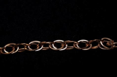 Milor Italy Rose Gold Toned Stainless Steel Chunky Ov Gem