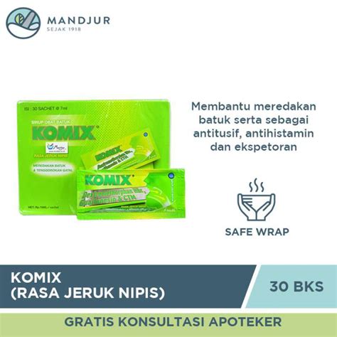 Promo Komix Rasa Jeruk Nipis Dus Isi 30 Sachet Obat Batuk Diskon 17