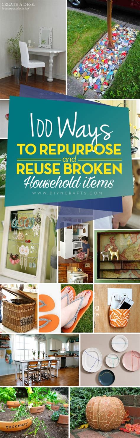 100 Ways To Repurpose And Reuse Broken Household Items DIY Crafts