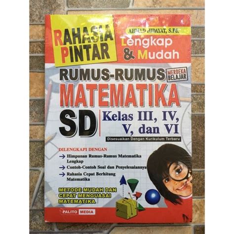 Jual Rahasia Pintar Rumus Rumus Matematika SD Kelas 4 5 6 Kota