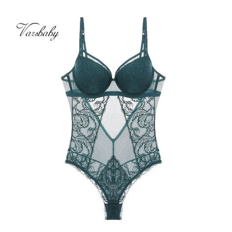 Varsbaby Women S Sexy One Piece Underwear Push Up Lace Lingerie Hollow Beauty Back Bra Set In