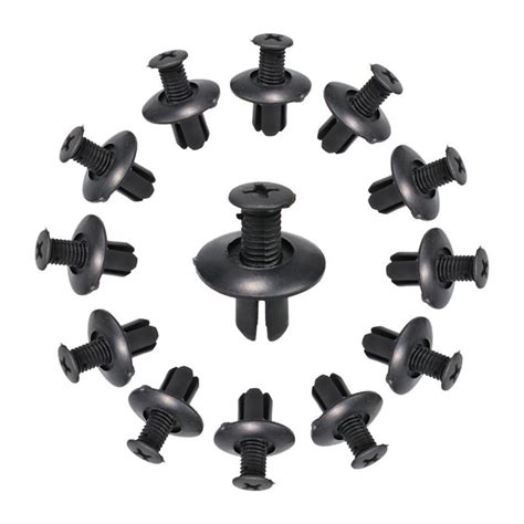 Cheap 103050100pcs 8mm Plastic Rivets Fasteners Screw Car Bumper Fender Black Rivet Car