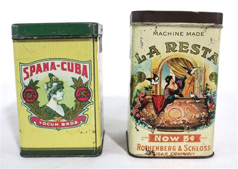 La Resta And Spana Cuba Tobacco Tins Auction