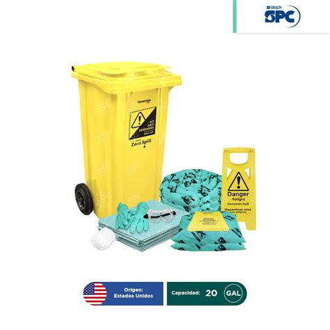 Kit Antiderrames M Vil Para L Quidos Agresivos O Hazmat Spc Gal