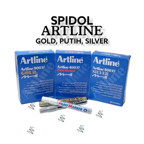 Jual Spidol Paint Marker Artline Permanen Putih Gold Silver Mm