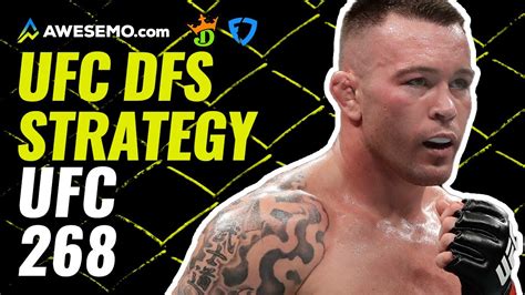 Mma Dfs Strategy Ufc 268 Picks Draftkings Fanduel Youtube