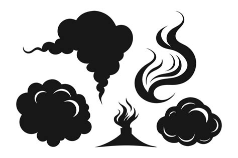 Smoke illustration set on white background 48936147 Vector Art at Vecteezy