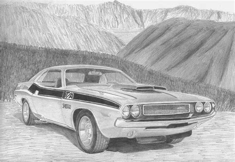 Dodge Challenger Drawing at PaintingValley.com | Explore collection of ...