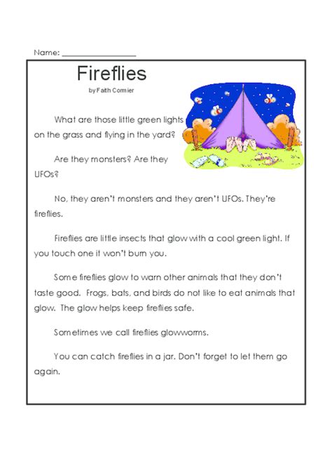 Short Stories With Questions And Answers For Grade 1 Printable Worksheet