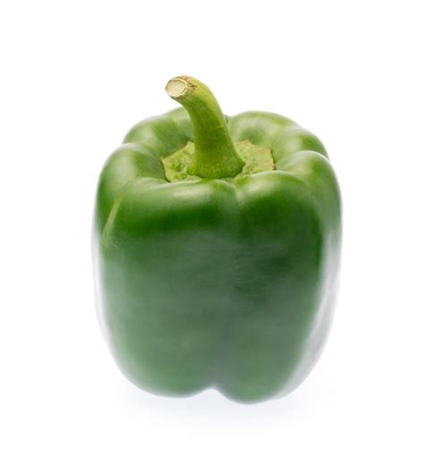 Premium Photo Sweet Green Bell Pepper Isolated On White Background