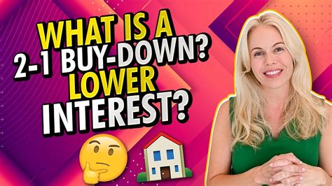 What Is A 2 1 Buy Down And How Does It Work With Mortgage Rates Youtube